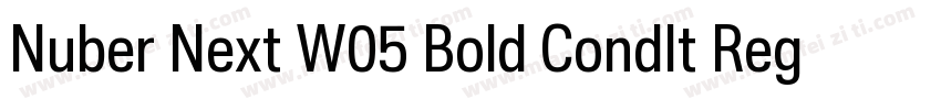 Nuber Next W05 Bold CondIt Regular字体转换